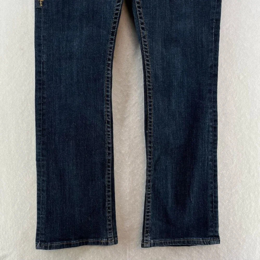 TUFF Jeans Womens Sz 28x31 Cowgirl Bootcut Stretch Dark Washed Denim Cotton Blue - Picture 3 of 10